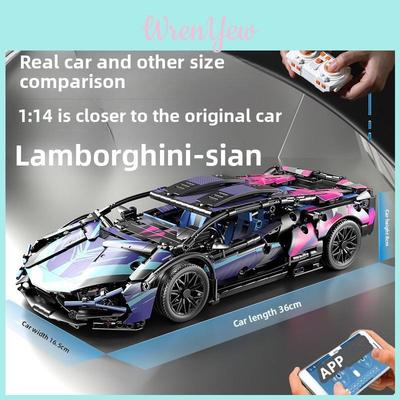 Kompatibilní Cyberpunk Lamborghini RC Auto Stavebnice S 800 ABS Plastovými Dílky Pro Děti