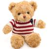 Pearl Pati Fluffy Teddy Bear Stuffed Animal with American Sweater Beige