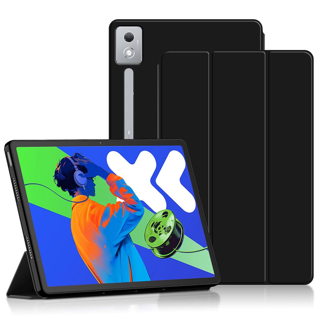 For Lenovo Xiaoxin Pad Pro 12.7 inch Case PU Leather TPU Back Trifold Stand Tablet Cover