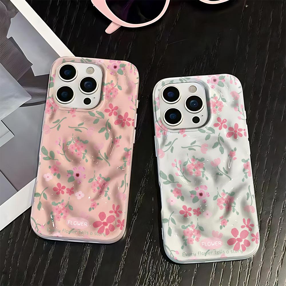 Anti-Scratch Floral Flower Silicone Case For Iphone 14 17 13 11 16 Plus 12 15 Pro Max Durable Protective Cover