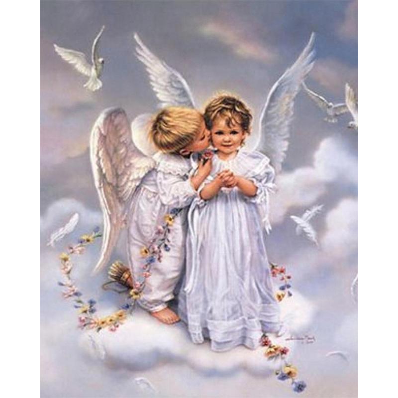 5D DIY Diamond Painting Kit Angel Wings Full Round Drill Picture Handicraft 3