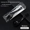 ZISIZ Individually Wrapped Disposable Plastic Spoons