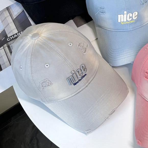 Spring And Summer Ripped Baseball Cap Female Alphabet Embroidered Cap Versatile Sun Hat High Quality Hat Men