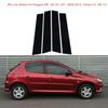 Dekorační lišty dveřních oken sloupků samolepky pro Peugeot 206 207 208 Citroen C2 301 307 308 2008 5008 2004-2023