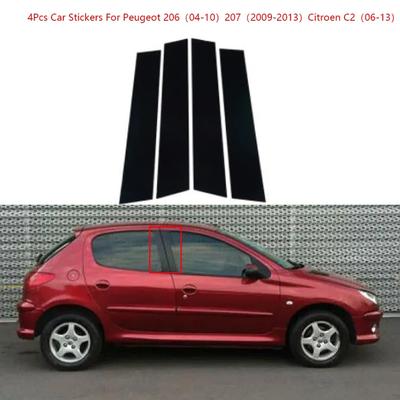 Dekorační lišty dveřních oken sloupků samolepky pro Peugeot 206 207 208 C2 301 307 308 2008 5008 2004-2023