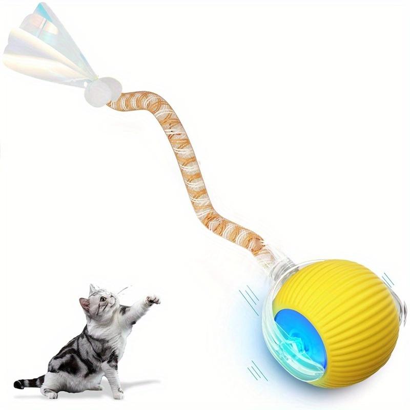 Smart Interactive Cat Toy Ball with Rope - Durable Silicone Self-Playing Pet Toy for Indoor Cats