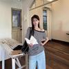 Summer Sexy One-Shoulder Striped Irregular Short-Sleeve Top for Women