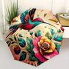 1pc Stained Glass Hummingbird Theme Automatic, Cute Cartoon Pattern, Portable Outdoor Umbrella, Perfect, Holiday Gift for fans.A082