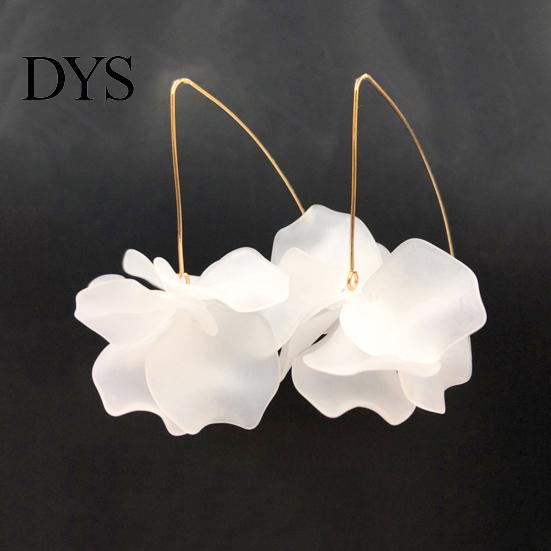 Blumenohrringe 1 Paar Haken Böhmischer Schmuck Übertrieben Bankett Handgefertigt Blütenblatt für den täglichen Gebrauch Hochzeit Dating