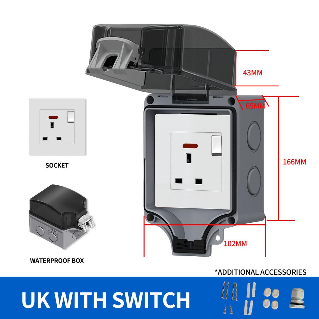 IP66 Waterproof ABS Plastic Junction Box - Gray for Outdoor Power Distributionoutdoor rainstorm proof