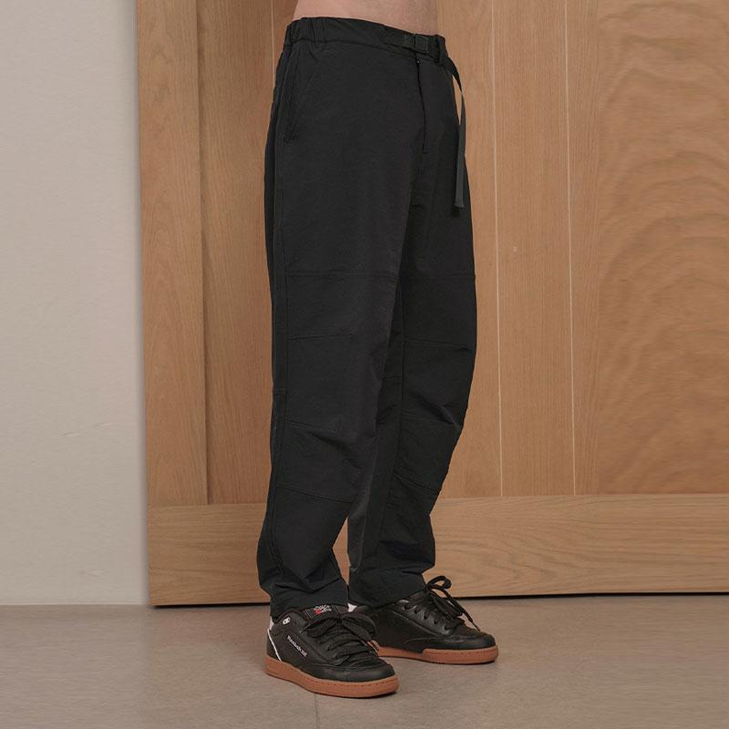 Reebok Solid Color Loose Mid Waist Straight Leg Casual Pants Unisex bottoms Black 23FRC665UGH0