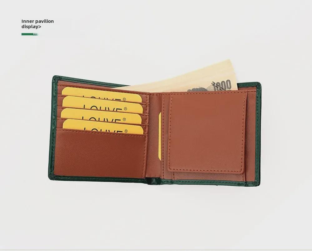 Japonská kožená pánská krátká peněženka na přehýbání s mincovní kapsou