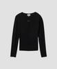 ROLAROLA Line Detail Wool Long Sleeve Black