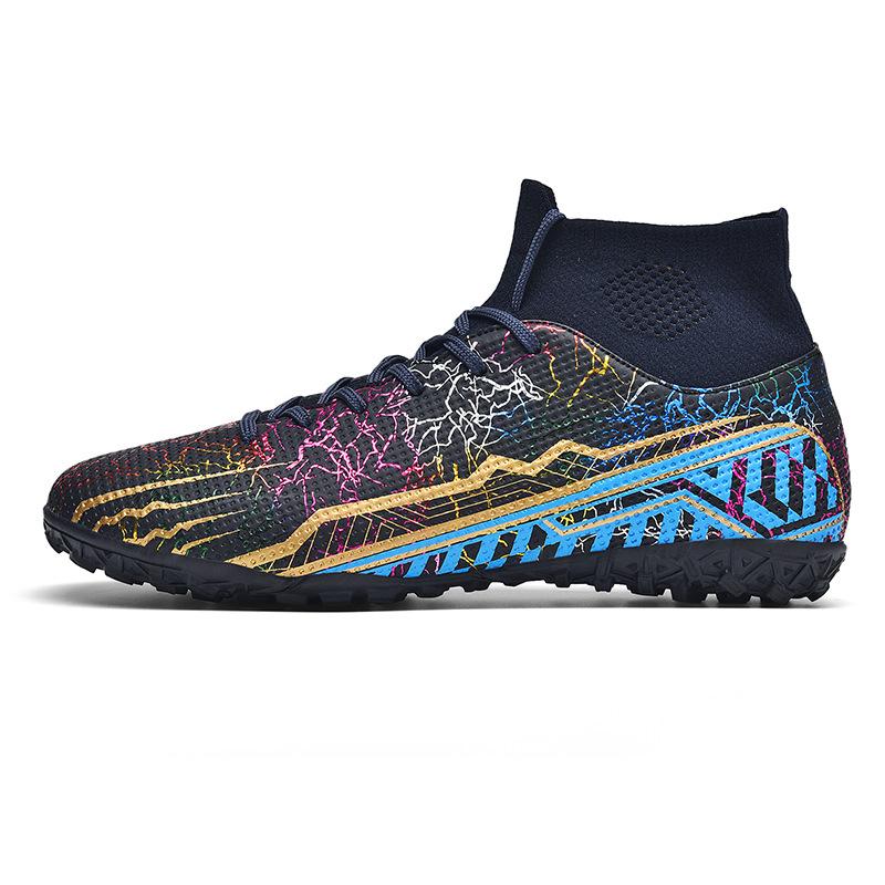 High-Top Large-Size Non-Slip Football Shoes, Male And Female Students Professional Competition Trainers Practice Broken Nails Breathable Football