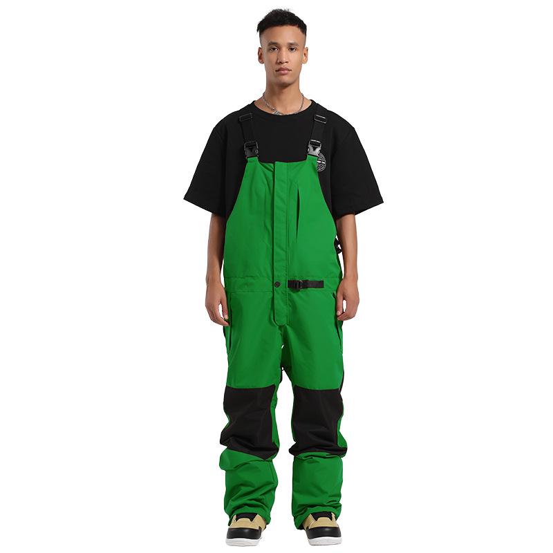 Unisex Waterproof Breathable Ski Bib Pants - Warm, Wear-Resistant Snowboard Suit