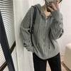 Women's Fashion Casual Fall Winter Solid Color Print Long Sleeve Hooded Sweaters