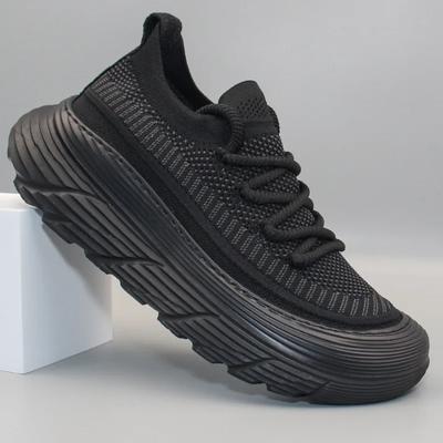 Herren Sneaker Sommer Schwarz Fliegendes Gewebe Atmungsaktives Mesh Zapatos Hommes Casual Schnelltrocknend Weiche Sohle Sportschuhe Outdoor