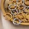 4 Stück 10 12 14 16 18mm Edelstahl Federverschlüsse Runde Seglerverschluss Armbandverbinder DIY Schlüsselbein Halskette Schmuckzubehör