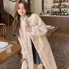 2025 Women's Thickened Faux Shearling Coat with Mink Fur Stand Collar