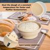 4-Level Temperature Control Silicone Fermentation Bowl with Thickened Edges for Bread Proofing Holiday Party Baking Food Warmer