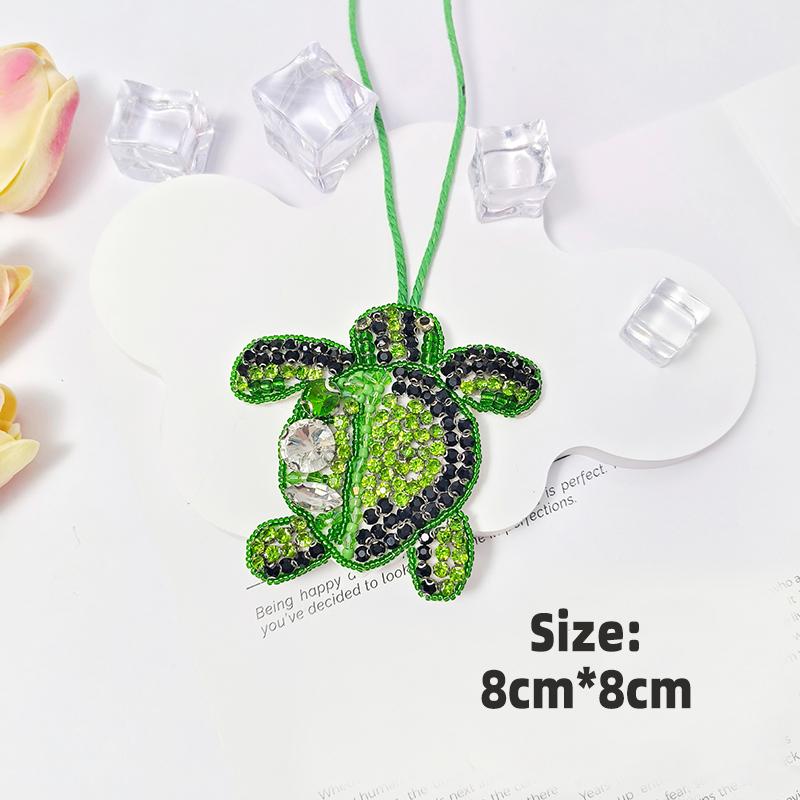 3D Ocean Theme Patches Handmade Rhinestone Beaded Patches with Hanging Rope Crystal Bag Lanyard Patch Beading Applique