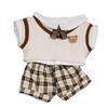 1 set School Uniform 20cm Cotton Doll Clothes Knitted Vest Plush Doll Clothes  Doll Accessories