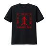 Kalvarienkreuz Christlich Orthodox Mönchssymbol Print T-Shirt Streetwear Gotischer Stil Vintage Dehnbar Lässig Weich