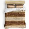 Vintage Wood Texture Duvet Cover Bed Bedding Set Home Textile Quilt Cover Pillowcases Bedroom Double Bedding Set No Sheet