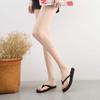 Thick-bottomed Slope Heel Mid-heel Flip-flops Women's Outdoor Wear Flat-heeled Slippers Double with Beach Mop Non-slip Cool Slippers