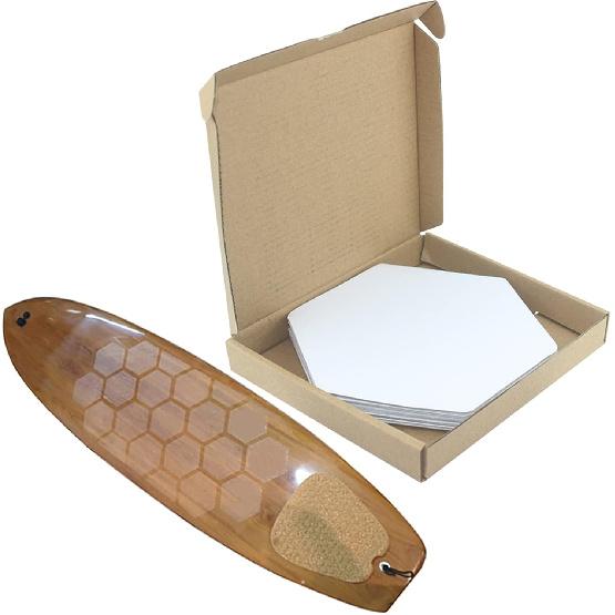 TRINKA Surfboard Clear Deck Grip Pad - Waxless Hexagon Traction Surfpad DIY Accessories (Set of 20)