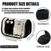 1pc Flip-Top Pencil Case, Splatter Cat Black White Large Capacity Thickened Oxford Pencil Bag Double-Layer Zipper Pencil Pouch, Aesthetic Back To Scho