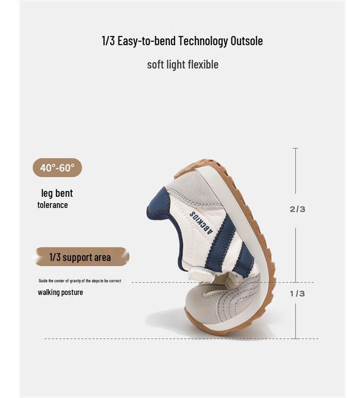 ABCkids5937 Kids' Velcro Sneakers - Spring/Autumn 2025 Collection, Soft Sole Casual Skate Shoes for Boys & Girls