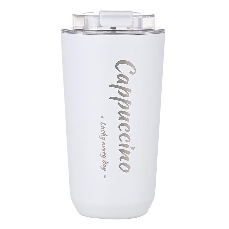 Portable Double-Layer Vacuum Insulated Coffee Cup - Stainless Steel, Creative Design for Girls