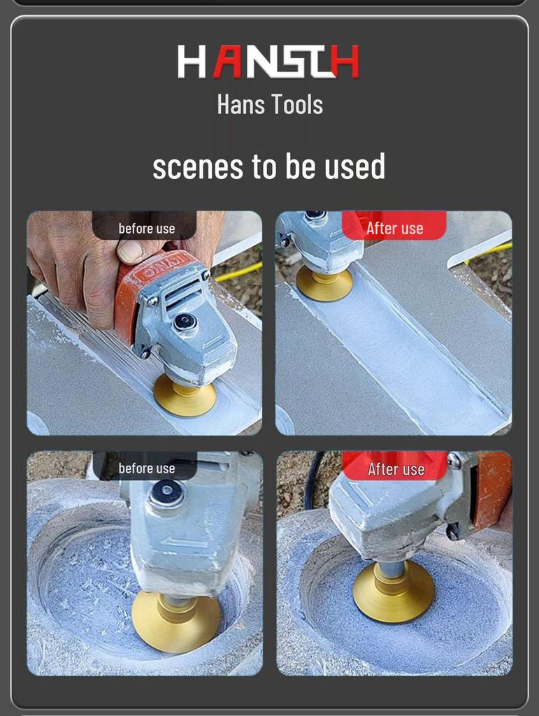 Hans Angle Grinder: Marble Grinding and Polishing Tool for Planters and Stone Surfaces
