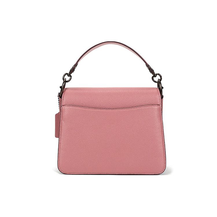 Coach Beat 24 Vintage Color Block Chain Leather Square Handbag Women Handbags Cherry-Blossom-Pink Khaki C0750-V5SI3