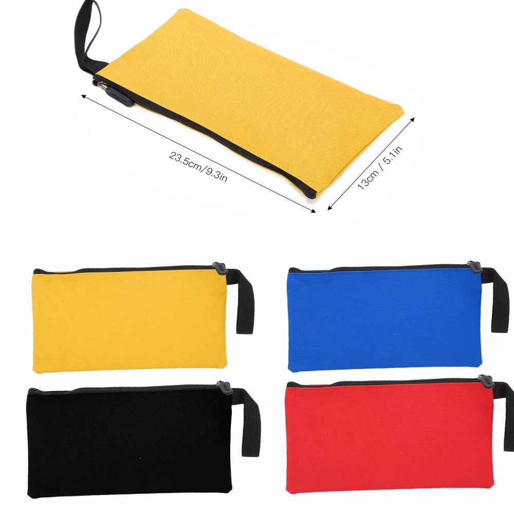 4PCS Durable Canvas Tool Bag Multi-Purpose Small Hardware Pouch with Sturdy Zipper Heavy Duty Tool Storage Pouch Maintenance Kit