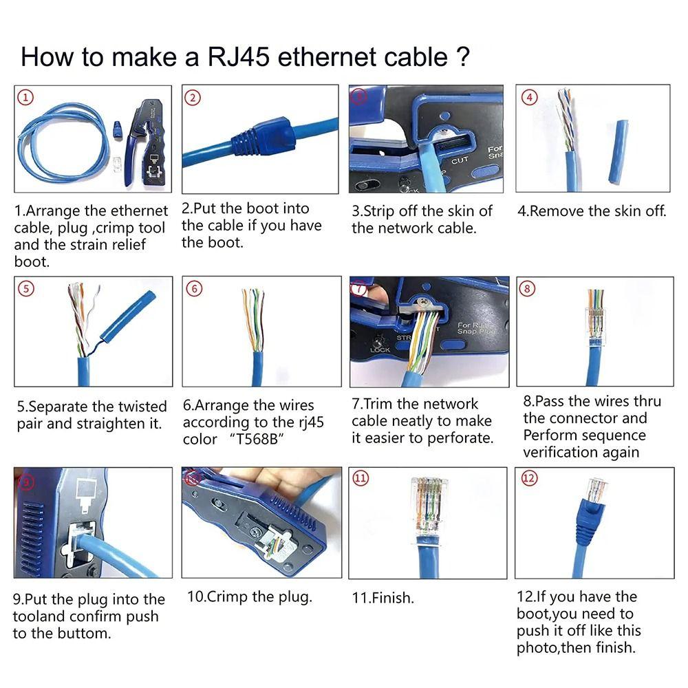 Stripping Function RJ45 Crimping Pliers Tool Wire Stripper Tools Wire Connecting Tools