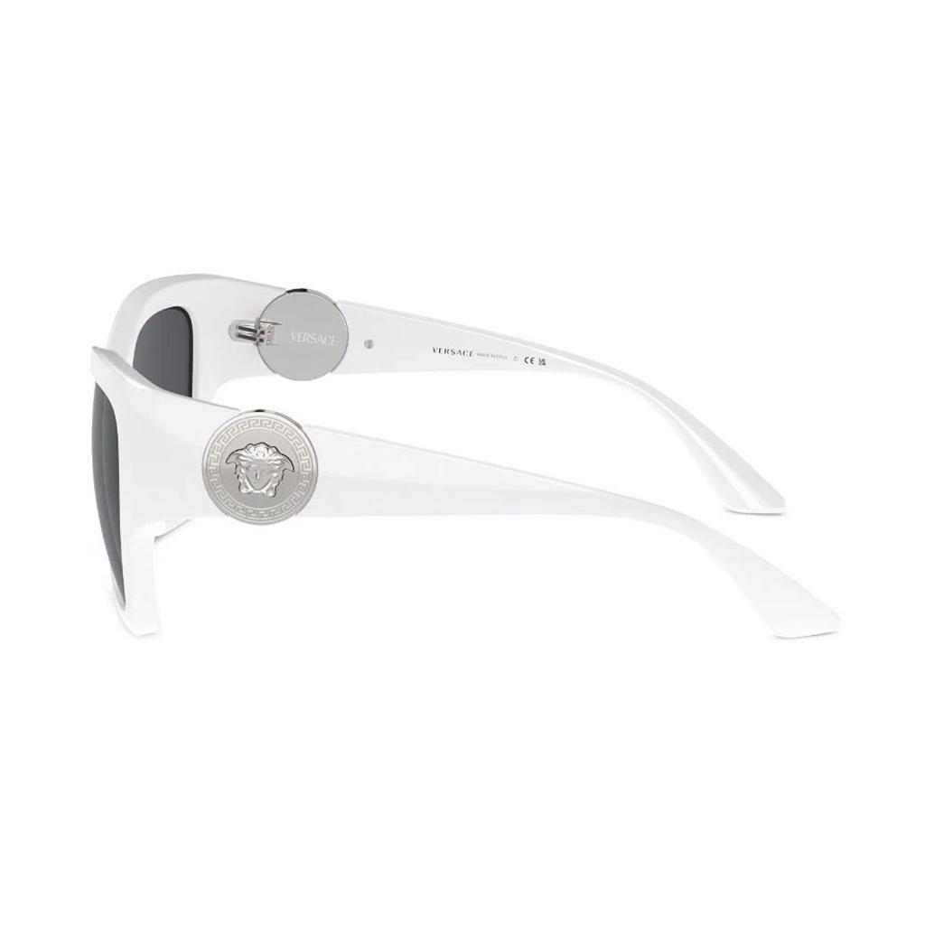Versace Medusa Logo Detail Acetate Butterfly Sunglasses Women sunglasses White VE445231487