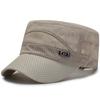 Breathable Mesh Sunscreen Flat Top Hat for Middle-Aged and Elderly Men - Casual Outdoor Cap.