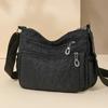 Women's Crossbody Bag Multi-Compartment Middle-Aged and Elderly Shoulder Bag Solid Color Mother Bag
