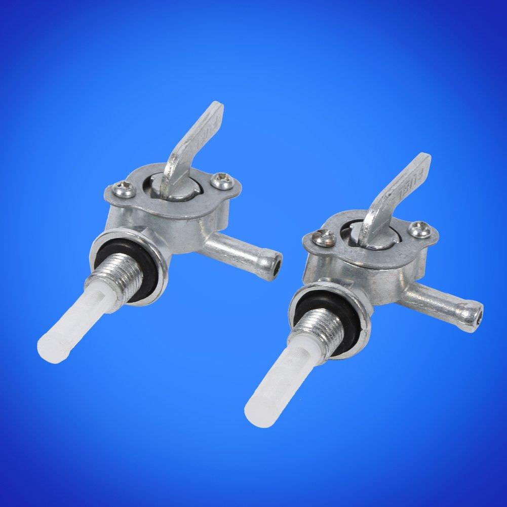 1/4npt Faucet Fuel Switch Gasoline Cock Fuel Cock 2pcs Gas Tank Switch Leak Proof Durable Motorcycle Accessories