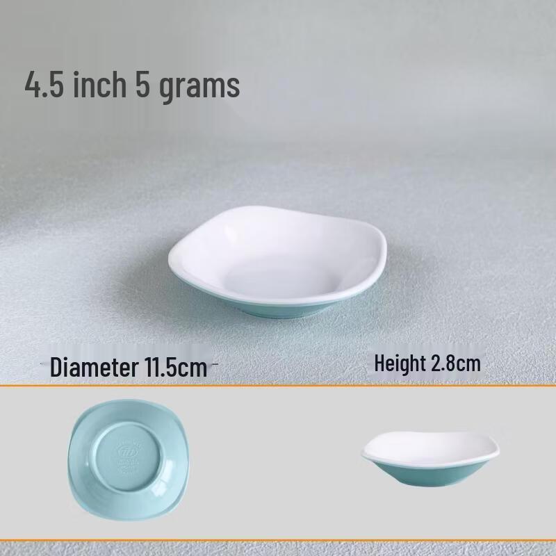 

ZISIZ Melamine Square Dinnerware Set