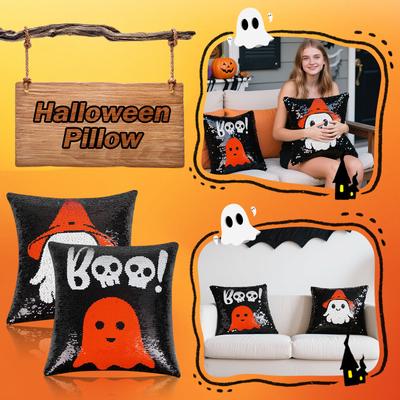 Halloweenska potlačená obliečka na vankúš štvorcová obliečka na vankúš pohovková obliečka na vankúš bez výplne pohodlná obliečka na vankúš