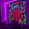 Planet Blacklight Tapestry Trippy Galaxy Uv Reactive Waterfall Landscape Wall Funny Tapestries Mysterious Mushroom Bohemia Tapiz