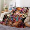 Cattle Print Flannel Blanket, High Quality Comfortable for All Seasons, Home Decor, Warmth and Comfort, Perfect for Christmas Gifts