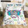 Highland Cow King Queen Duvet Cover Bull Bedding Set for Adults Cattle 2/3pcs Quilt Cover Farm Animal Polyester Comforter Cover