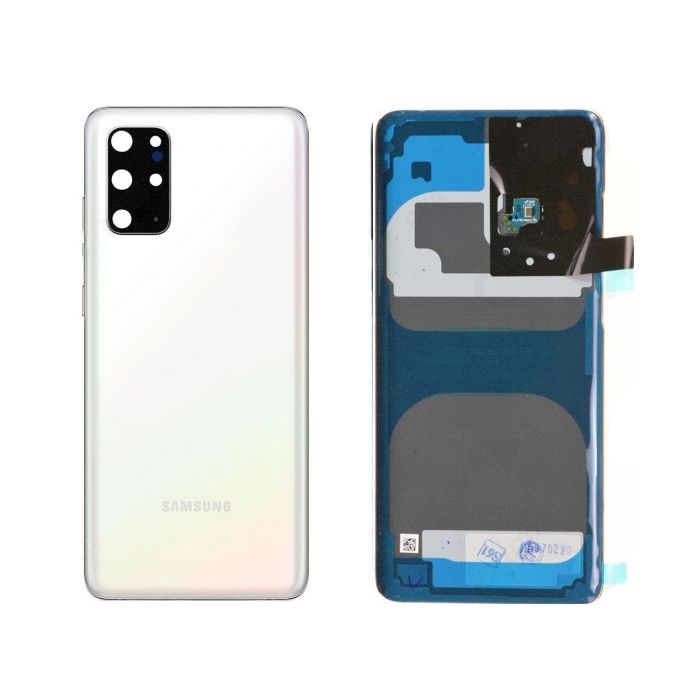 Cache batterie vitre arrière - SAMSUNG - Galaxy S20+ (G985F) - Blanc - Remplacement - Pièce détachée