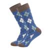 Men's Plus Size Striped Knee-High Socks - Trendy European & American Style for Autumn/Winter