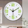 12 Inch Luminous Wall Clock Silent Non Ticking Round Plastic Modern Digital Clock for Living Room Home Office