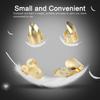 Finger Picks Metal 3Pcs Index Finger 1Pc Thumb Guitar Parts Musical Instrument Accessories(Gold )